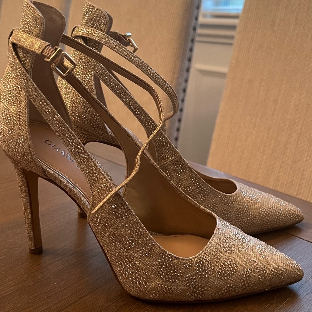 Gianni bini LulaaTwo Leopard Rhinestone Dress Pumps